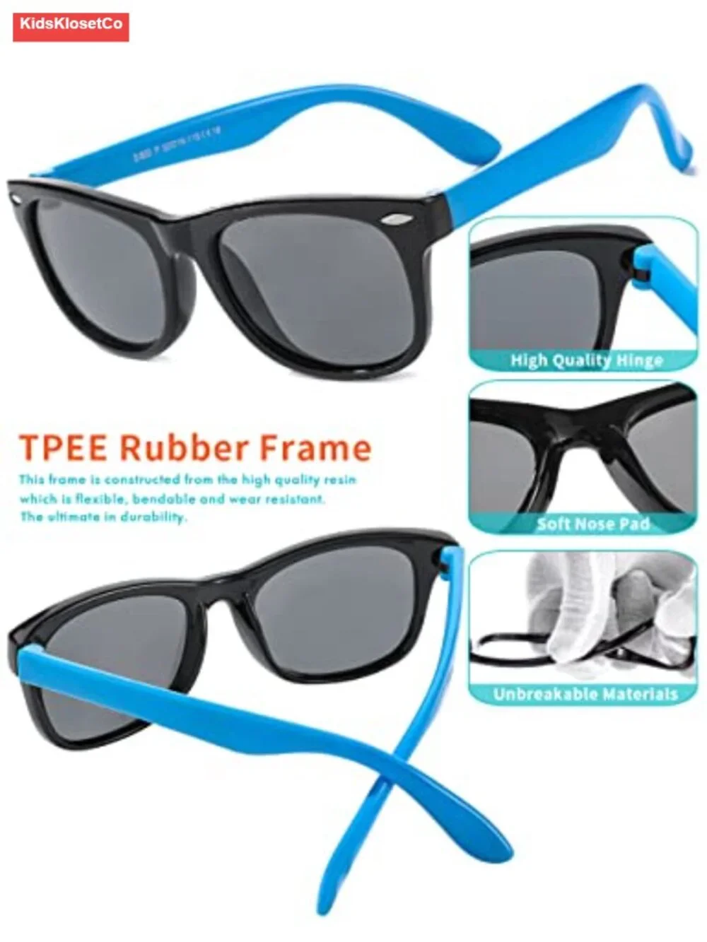Polarized Kids Sunglasses Toddler Sun Glasses UV400 Protection Age 2-8